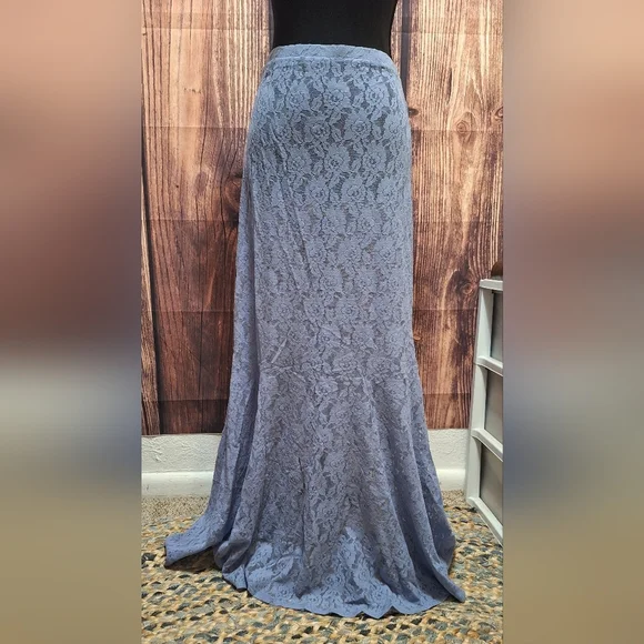 Anthropologie Sheer Tiered Lace Maxi Skirt Size Small! - Picture 1 of 3